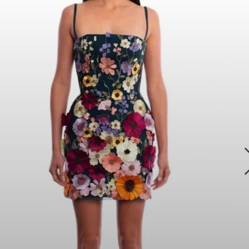 HELSI Hilma Sleeveless Lace Dress w/ 3D Flowers